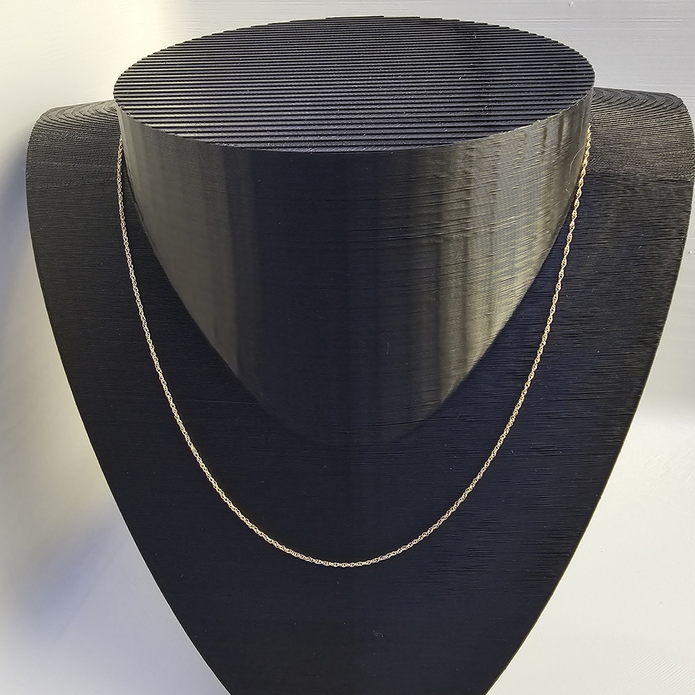 20 Inch Sterling Silver Gold Tone Necklace